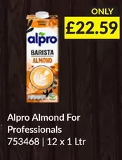 Alpro - Almond For Professionals 753468 | 12 x 1 Ltr