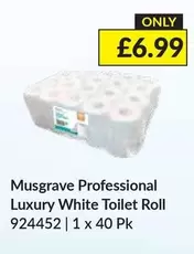 Luxury -  White Toilet Roll 924452 | 1 x 40 Pk