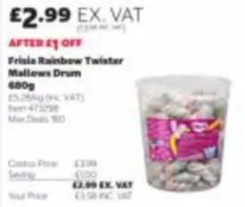 CAT - Frisia Rainbow Twister Mallows Drum 680g