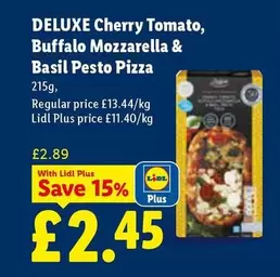 Deluxe - DELUXE Cherry Tomato, Buffalo Mozzarella & Basil Pesto Pizza