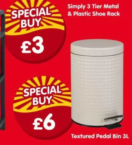 3 Tier Metal & Plastic Shoe Rack