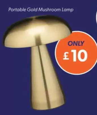 Portable Gold Mushroom Lamp