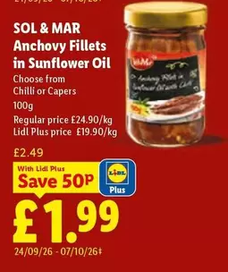 Sol - Anchovy Fillets in Sunflower Oil