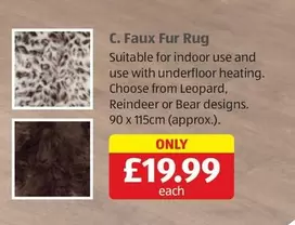 C. Faux Fur Rug