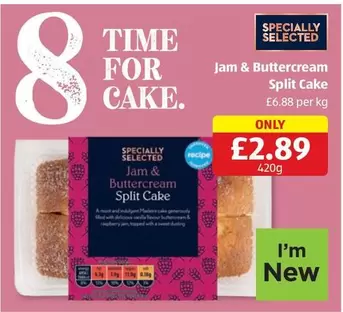 Jam & Buttercream Split Cake