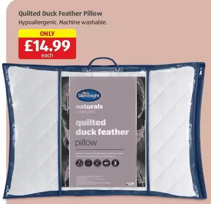 Quilted Duck Feather Pillow