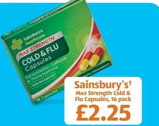 Sainsbury's - Max Strength Cold & Flu Capsules