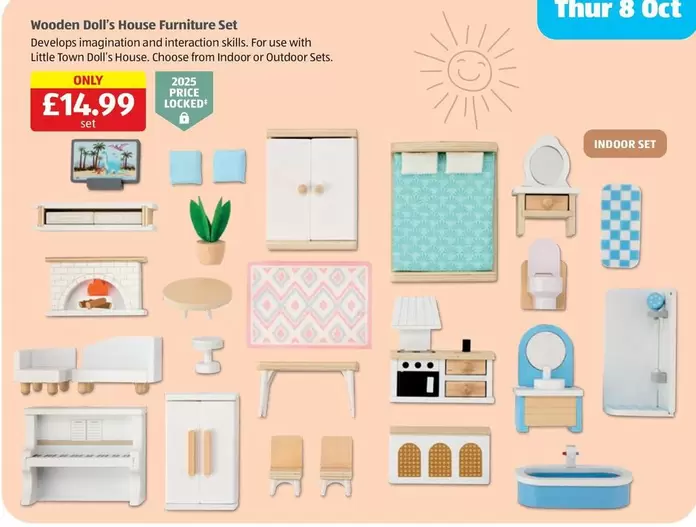Wooden Doll's House Furniture Set
