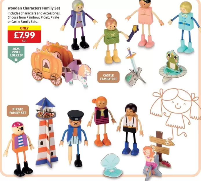 Wooden Characters Family Set