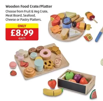 Wooden Food Crate/Platter