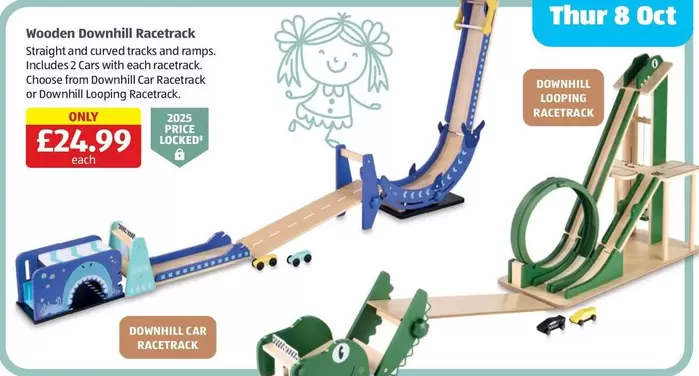 Cars - Wooden Downhill Racetrack