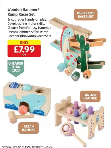 Wooden Hammer/Ramp Racer Set