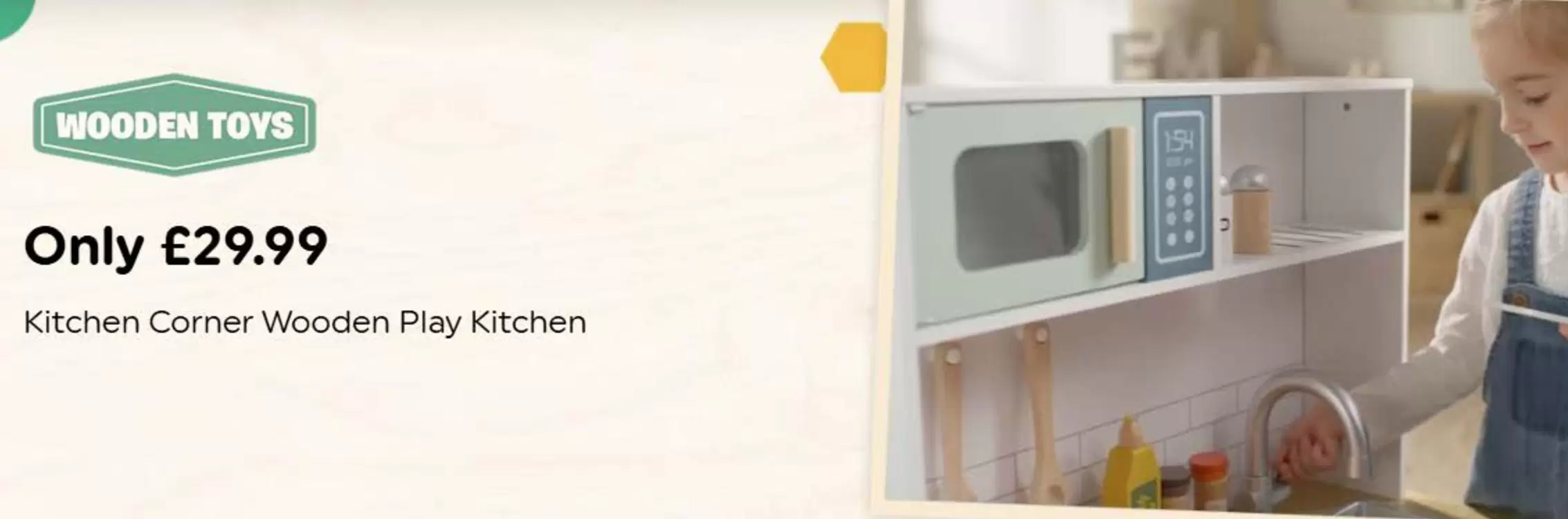 Kitchen Corner Wooden Play Kitchen