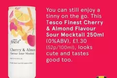 Tesco Finest - Cherry & Almond Flavour Sour Mocktail 250ml