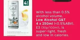 Low Alcohol G&T