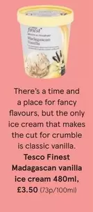 Tesco Finest - Madagascan vanilla ice cream