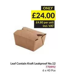 Kraft - Leaf Contain Leakproof No.12 770992
