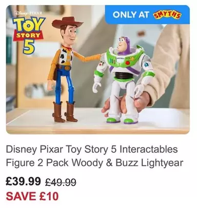 Disney - Toy Story 5 Interactables Figure 2 Pack Woody & Buzz Lightyear
