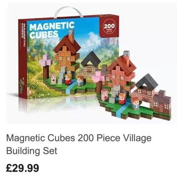 Magnetic Cubes 200 Piece Village Building Set