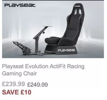 Evolution ActiFit Racing Gaming Chair