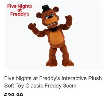Interactive Plush Soft Toy Classic Freddy 35cm