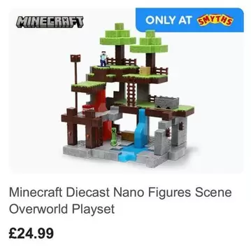 Minecraft - Diecast Nano Figures Scene Overworld Playset
