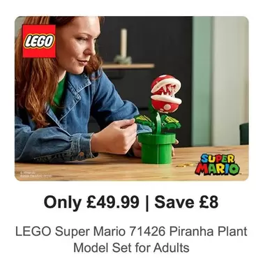 LEGO - Super Mario 71426 Piranha Plant Model Set for Adults