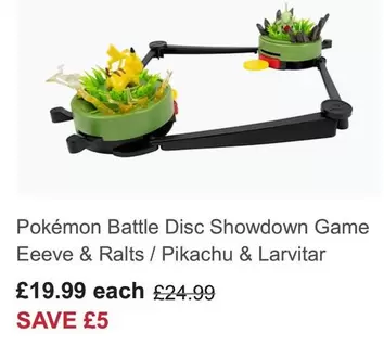 Pokemon - Pokémon Battle Disc Showdown Game Eevee & Ralt / Pikachu & Larvitar