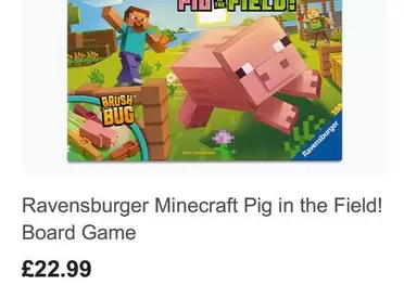 Minecraft -  Pig in the Field! Board Game