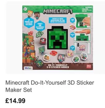 Minecraft - Do-It-Yourself 3D Sticker Maker Set