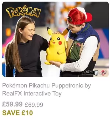Pikachu Puppetronic Interactive Toy