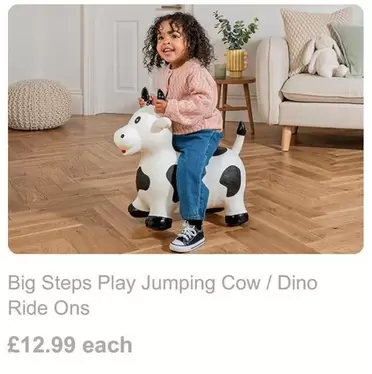 Big Steps Play Jumping Cow / Dino Ride Ons
