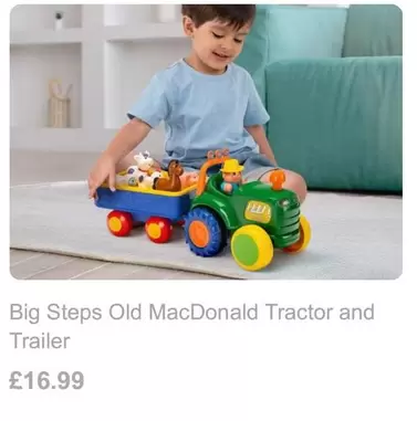 Big Steps Old MacDonald Tractor and Trailer
