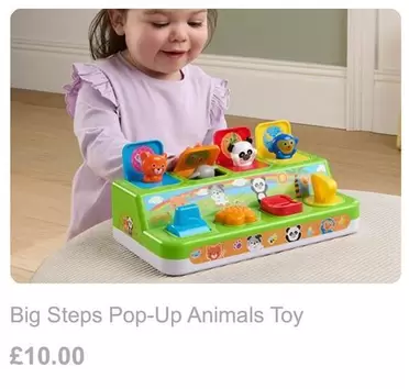 Big Steps Pop-Up Animals Toy
