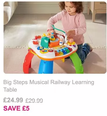 Big Steps Musical Railway Learning Table