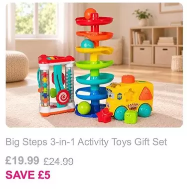 Big Steps 3-in-1 Activity Toys Gift Set