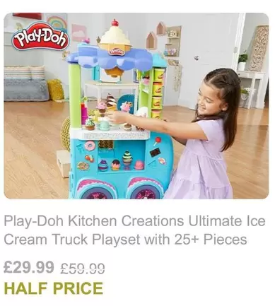 Play-Doh - Kitchen Creations Ultimate Ice Cream Truck Playset with 25+ Pieces