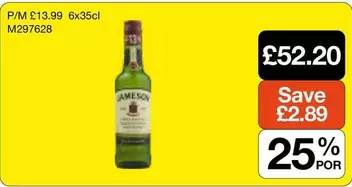 Jameson - P/M £13.99 6x35cl M297628