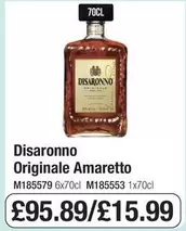 Disaronno - Originale Amaretto M185579 6x70cl M185553 1x70cl