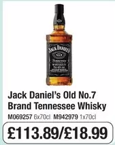 Jack Daniel's - Old No.7 Brand Tennessee Whisky M069257 6x70cl M942979 1x70cl