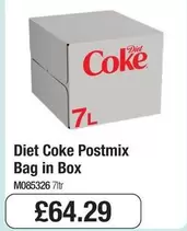 COKE - Diet Coke Postmix Bag in Box M085326 7ltr