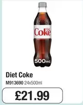 COKE - Diet Coke M913690 24x500ml