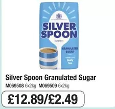 Silver - Granulated Sugar M069508 6x2kg M069509 6x2kg