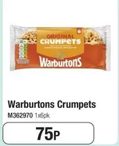 Warburtons - Crumpets M362970 1x6pk