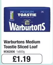 Warburtons - Medium Toastie Sliced Loaf M362806