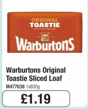 Warburtons - Original Toastie Sliced Loaf M477638