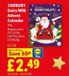 Cadbury - Dairy Milk Advent Calendar