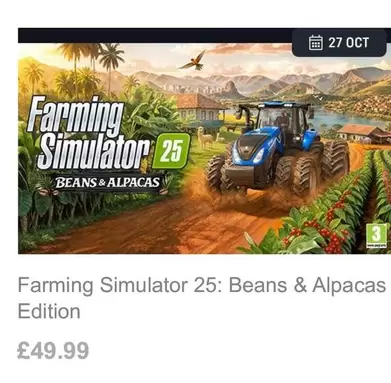 Farming Simulator 25: Beans & Alpacas Edition