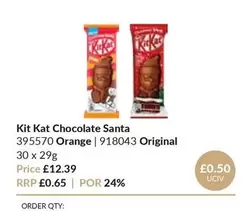 Kit Kat - Chocolate Santa 395570 Orange | 918043 Original