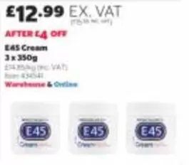 E45 - Cream 3 x 350g